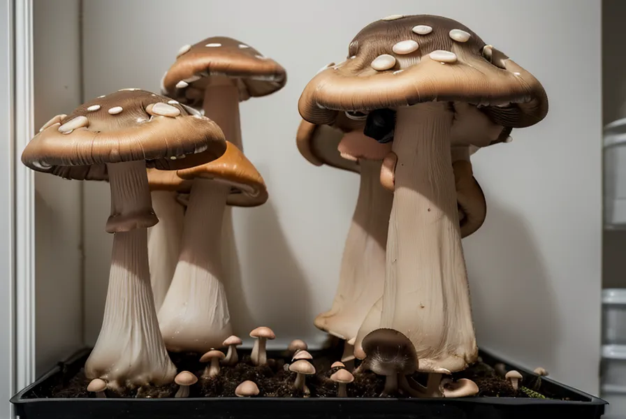 Configuración de bajo presupuesto para cultivar hongos con higrómetro y rociador