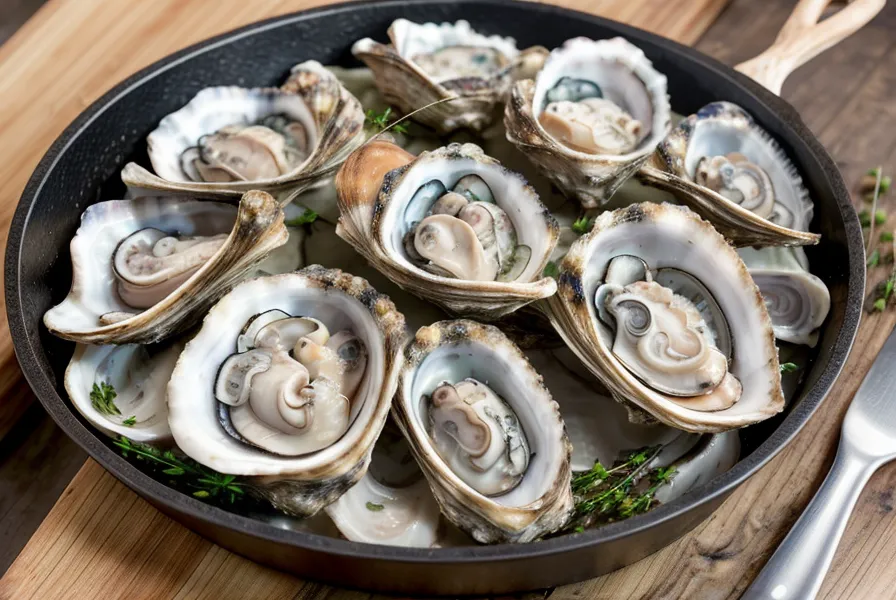 Gírgolas frescas salteadas en una sartén para la cena del sábado
